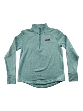 Vineyard Vines Women S Teal Quarter Zip Pullover Finger Hole Cozy